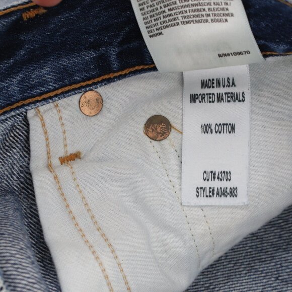 Agolde Jeans Women 24 Jamie High Rise Classic Distressed Straight Leg Button Fly - Picture 10 of 11